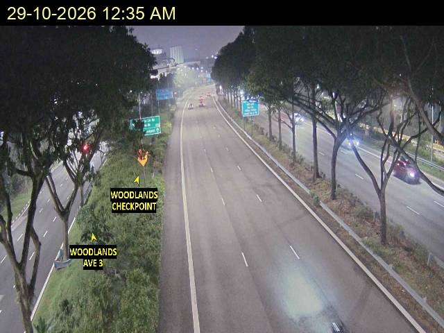 WOODLANDS FLYOVER (TOWARDS CHECKPOINT) Traffic CCTV Camera, Updated On 28 Oct 2026, 11:55 PM