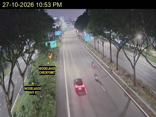 WOODLANDS FLYOVER (TOWARDS CHECKPOINT) Traffic CCTV Camera, Updated On 27 Oct 2026, 9:54 PM